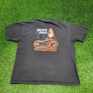 Vintage Y2K Island-Riders Biker Shirt 2XL 25x30 Maui Hawaii